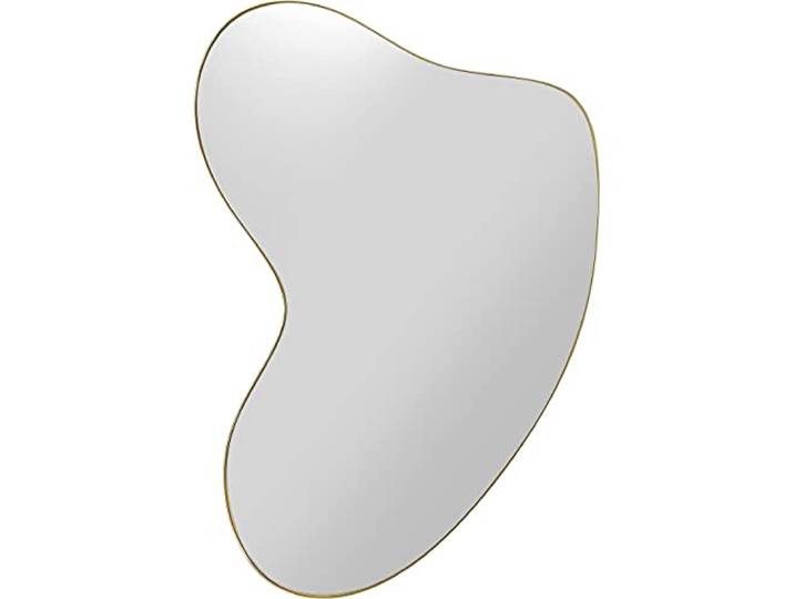 Kare Design Spiegel Shape Brass, Goldener Rahmen, Wanddekoration, leichte Wandmontage, hochwertig, asymmetrischer Spiegel, Deko Spiege, 110x120cm