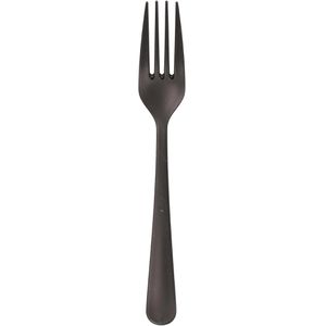 Papstar Menügabel 96526, 19 cm, Kunststoff, Mehrweggabel, schwarz, 100 Stück