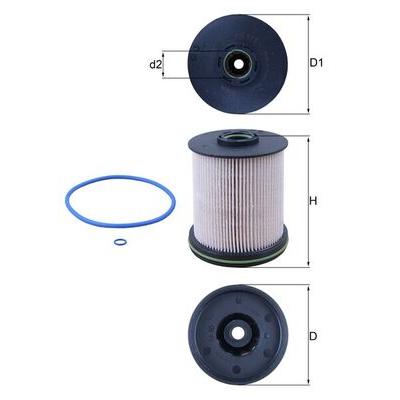 MAHLE Kraftstofffilter KX 491/1D Filtereinsatz 105,8mm für Vaughall Opel GMC GM