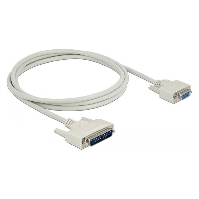 Delock Serielles Kabel D-Sub 25 Stecker zu D-Sub 9 Buchse 2 m (2 m, VGA) (85524)