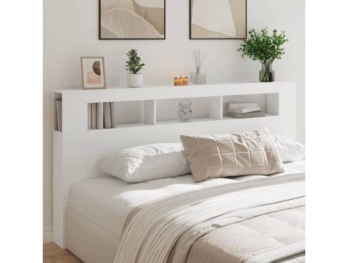 Tête de lit - ESTINK - 200x18 5x103 5 cm - Bois d'ingénierie - LED RVB - Design contemporain