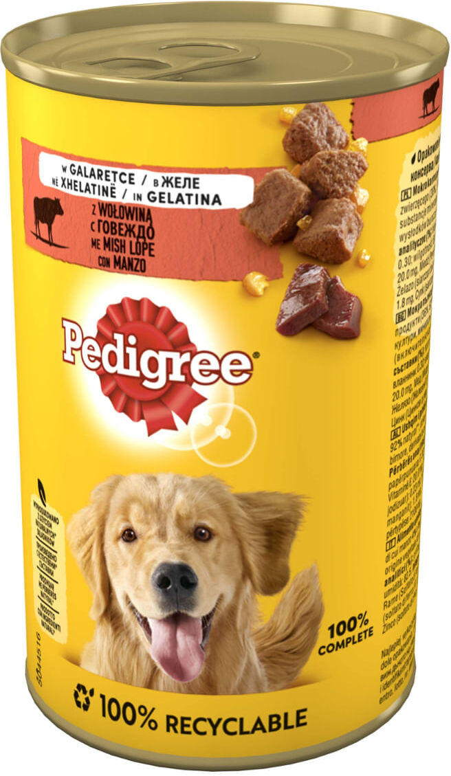 Pedigree Dog Lattina 400G MANZO