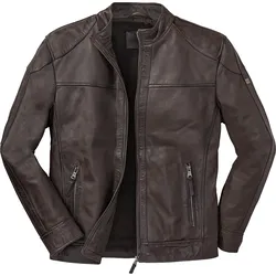 Ross & Cole Herren Lederjacke mit Stehkragen