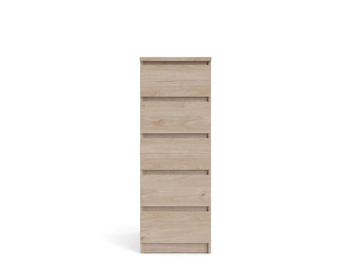 Commode Nada 5 tiroirs finition hickory.