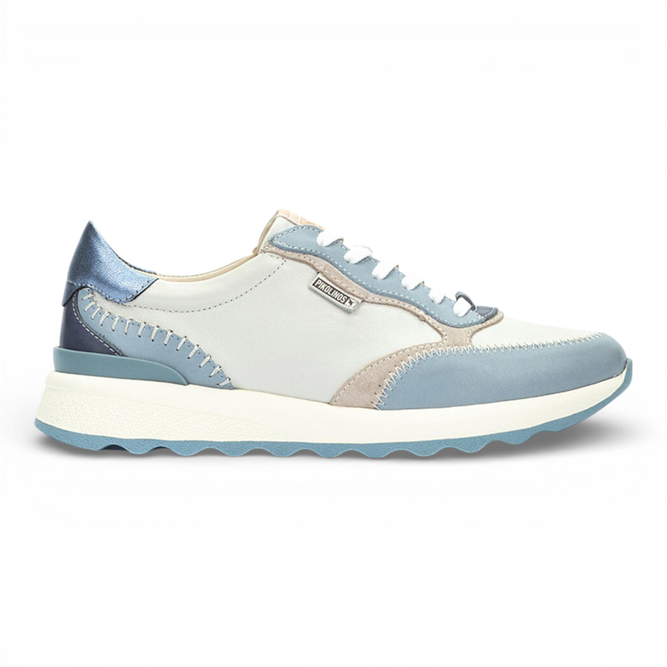 Pikolinos Damen-Sneaker aus Leder mit Schnürung, Denimblau - Arrecife