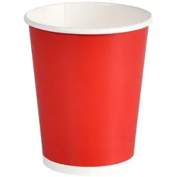 200x DUNI Pappbecher 24 cl Red