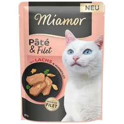 Miamor Pâté & Filet mit Lachs | 10x 85g Nassfutter für Katzen
