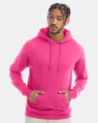 Champion S700 Powerblend Hooded Sweatshirt in Wow Pink size Small   Cotton Polyester