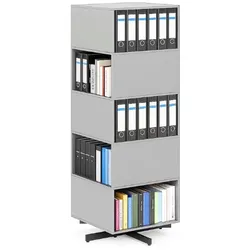 Drehbares Regal, 680×680×1932 mm, 10 Fächer, grau