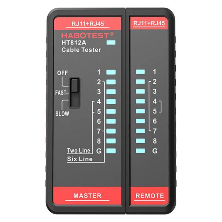 Habotest HT812A Network cable tester RJ45/RJ14/RJ12/RJ9 (Kabeltester) (HT812A)