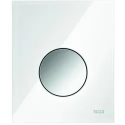 TECE, Betätigungsplatte, Loop Urinalbetätigung mit Kartusche Glas weiss, Taste Chrom glänzend