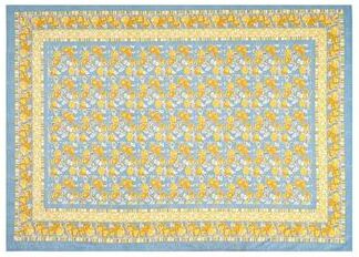 "Couleur Nature Citron Tablecloth - Blue - 59"" x 59"""