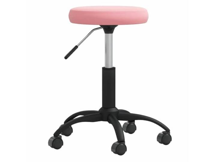Esszimmerstuhl, Rosa, Velours, drehbar, höhenverstellbar, aus Stahl Gepolsterte Sitzfläche aus Samt, pulverbeschichteter Stahlrahmen, Gashebel, 360 Grad drehbar, vielseitiges Design