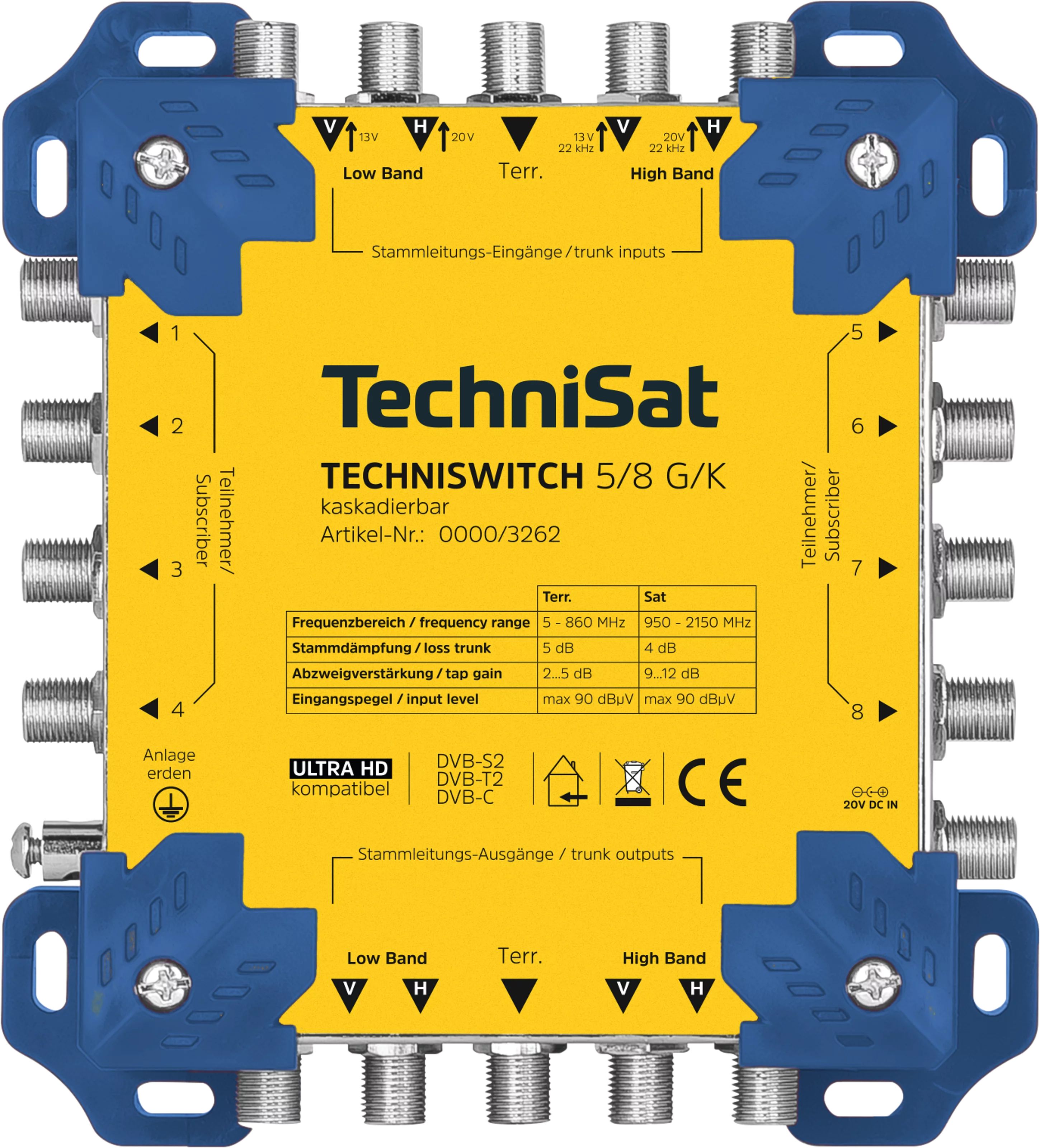 TechniSat TECHNISWITCH 5/8 G/K 0000/3262