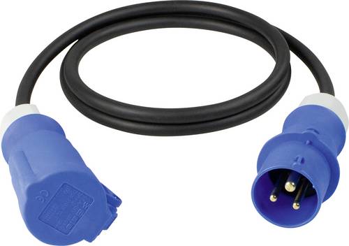 AS Schwabe 61370 Strom Verlängerungskabel 16A Schwarz/Blau 5m H07RN-F 3G 2,5mm²