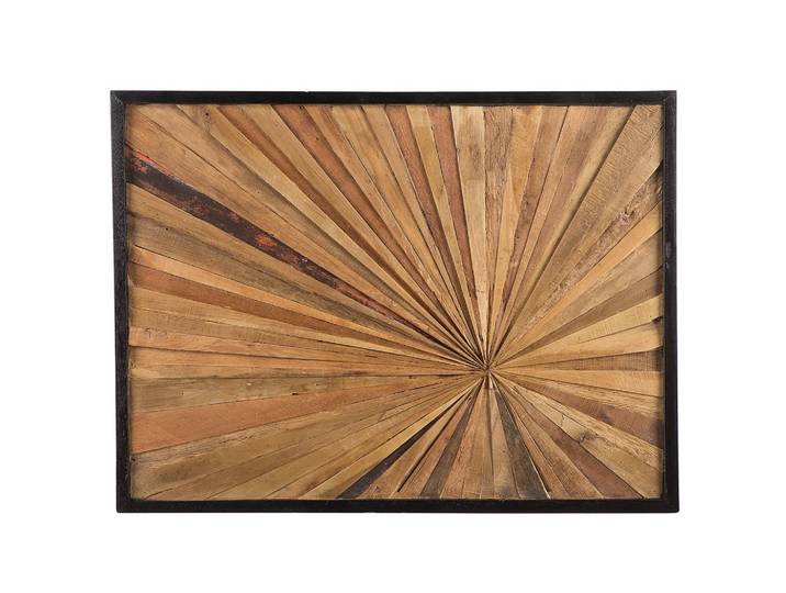 WANDDEKORATION Teakholz heller holzfarbton Merida