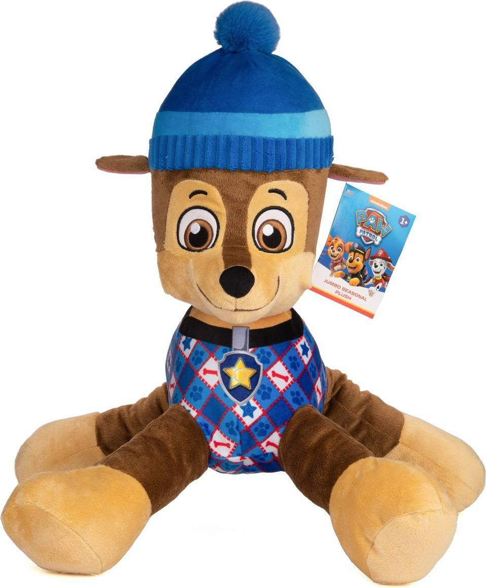 Paw Patrol Chase groot pluche knuffel 50 cm Nickelodeon wintercollectie