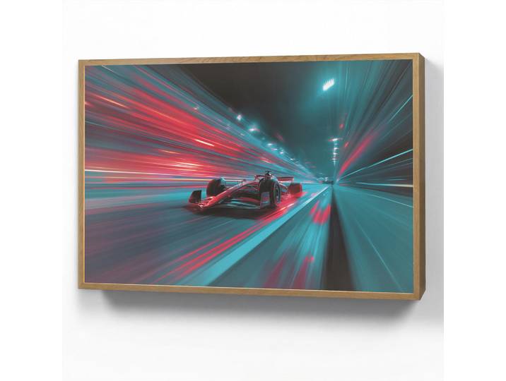OnlyWow Wandleuchte MIT Akku Rennwagen - Rot - Geschwindigkeit 90x60 cm, Türkis, Rechteckig, LED integrated, 90x60x8 cm, Lampen & Leuchten, Innenbeleuchtung, Wandleuchten