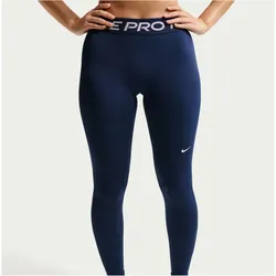 NIKE Pro Mid-Waist Leggings Damen 410 - midnight navy/white XXS