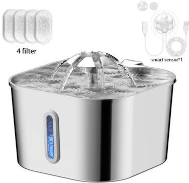 Uplift Treasures Stainless Steel Automatic Cat Water Fountain 2.2L premium Model