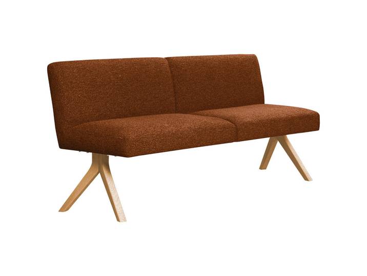 Linea Natura Sitzbank, Haselnuss, Holz, Eiche, vollmassiv, 160x85x69 cm, Esszimmer, Bänke, Sitzbänke