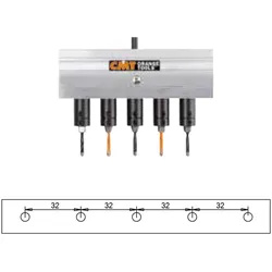 CMT Bohrkopf System 32 (Lochreihe) für CMT333 Beschlagbohrsystem - CMT333-325