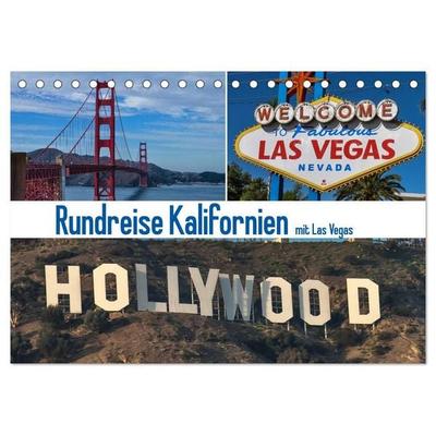 Rundreise Kalifornien mit Las Vegas (Tischkalender 2027 DIN A5 quer), CALVENDO Monatskalender