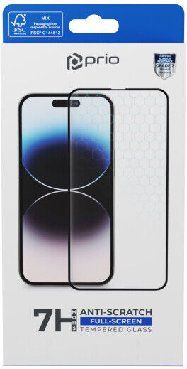 Prio 3D Anti-Scratch Tempered Glass iPhone 15 Plus