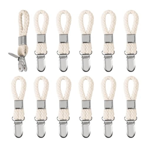 12 stuks Handdoekhangers - Handdoekclips - Merkloos