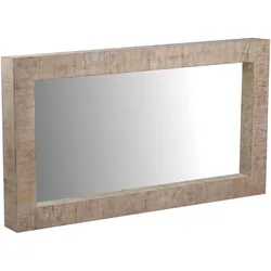 Spiegel Suri rechteckig Glas, Massivholz Mango
