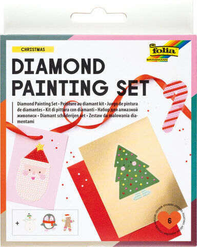 folia Diamond Painting Sticker "Weihnachten", 6 Sticker