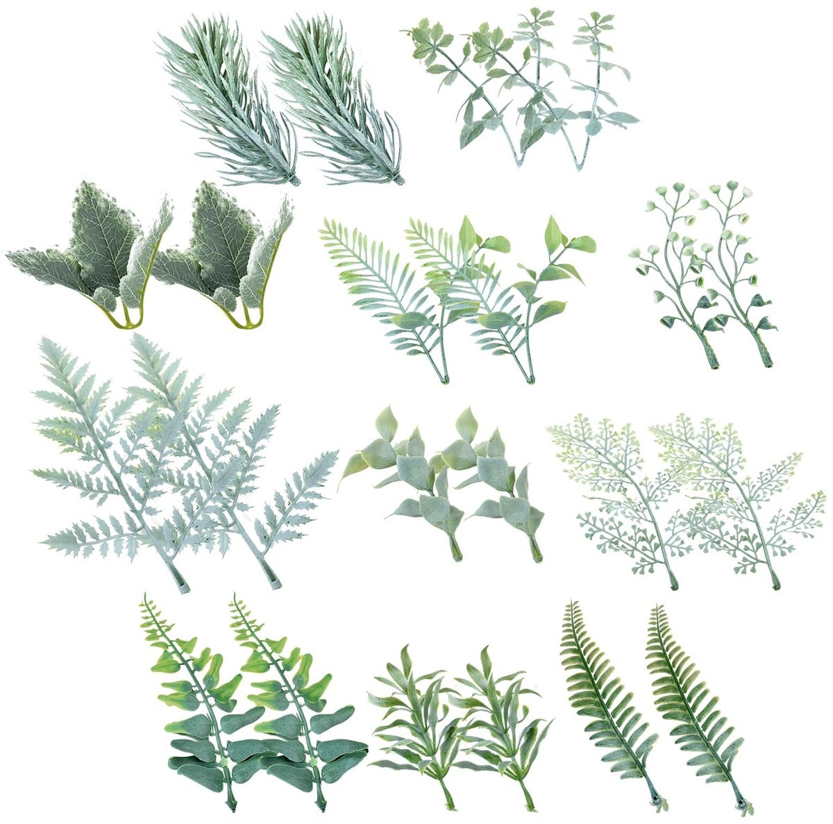 Dailygoods Kunstbladeren 22 stuks - Groene kunststof decoratiebladeren voor bruiloft en taartdecoratie