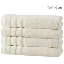Casativo, Handtücher, 4er-Set Duschhandtücher, 50% Bambus & 50% Baumwolle (70 x 140 cm)