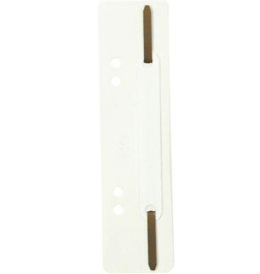Heftstreifen Exacompta 426007B, Lochung 60 & 80 mm, L 150 x B 35 mm, Kunststoff & Metall, weiß, 250 Stück