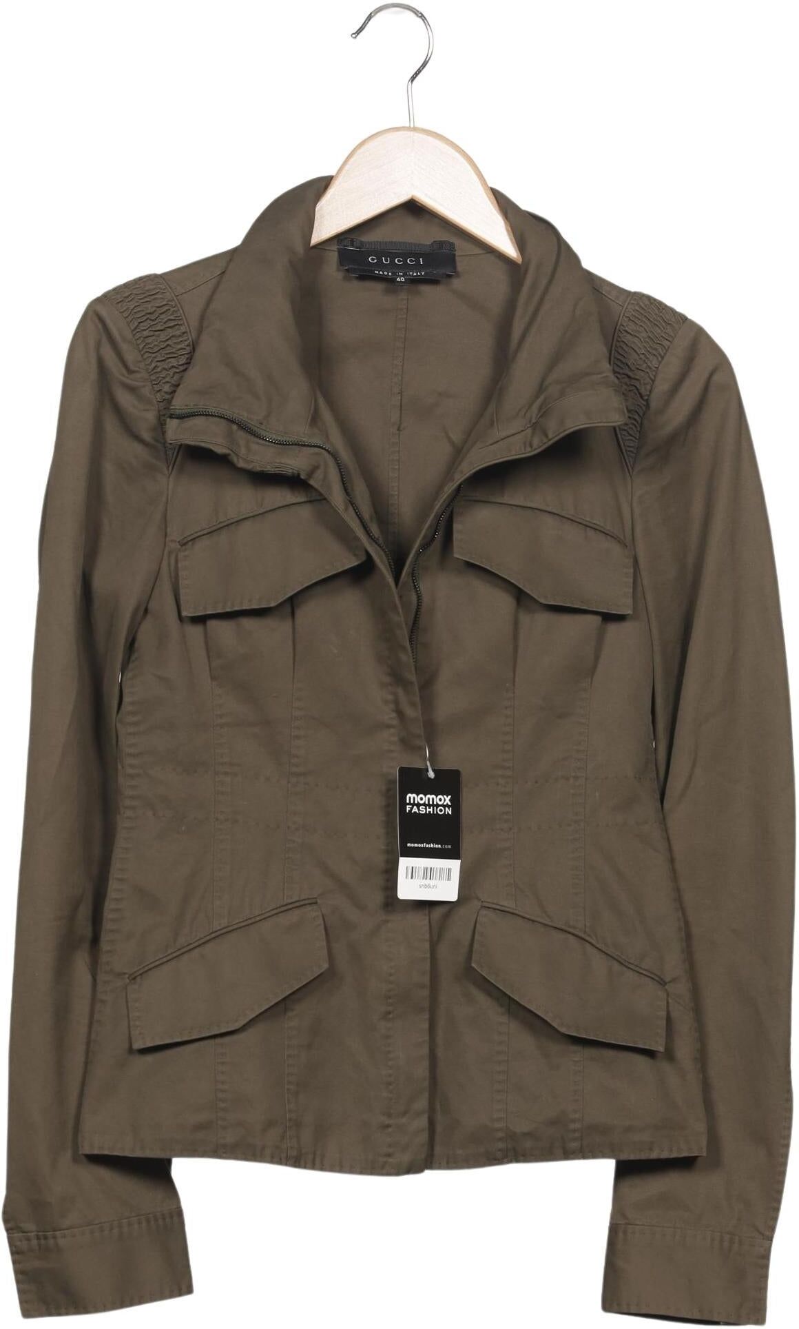 Gucci Damen Jacke, Grün, Gr. EU 34 (IT 40), Baumwolle - Second Hand