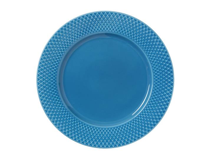 Lyngby Porcelæn Assiette Rhombe Ø27 cm Bleu