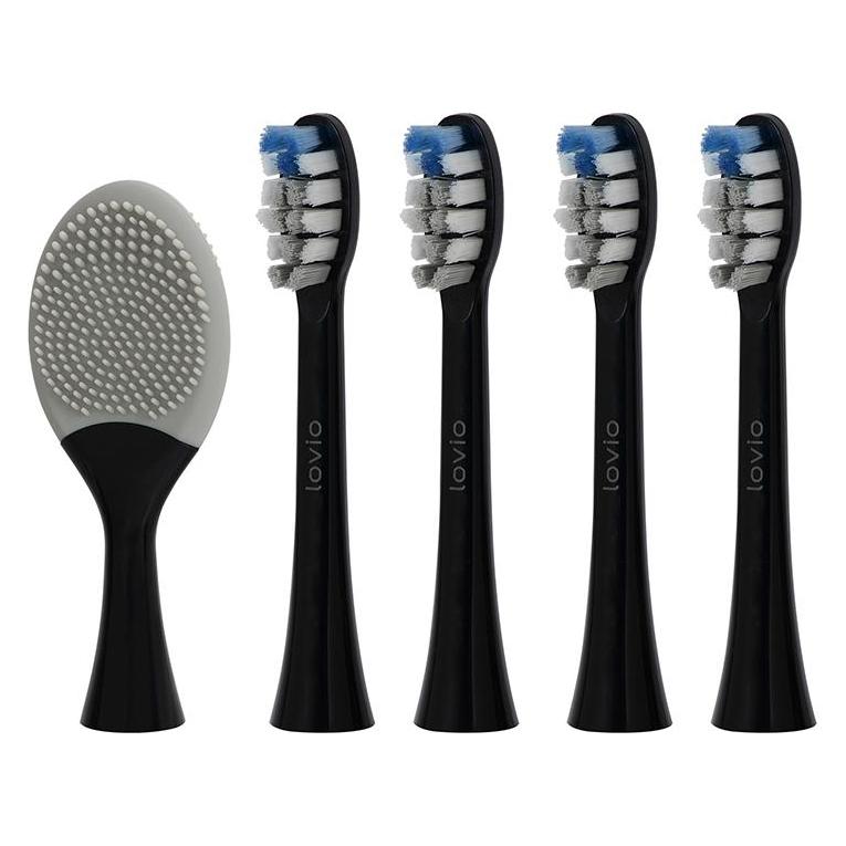 Lovio LVTB124BK-HM SonicProtect PRO Toothbrush Heads Medium Black (5x) (LVTB124BK-HM)