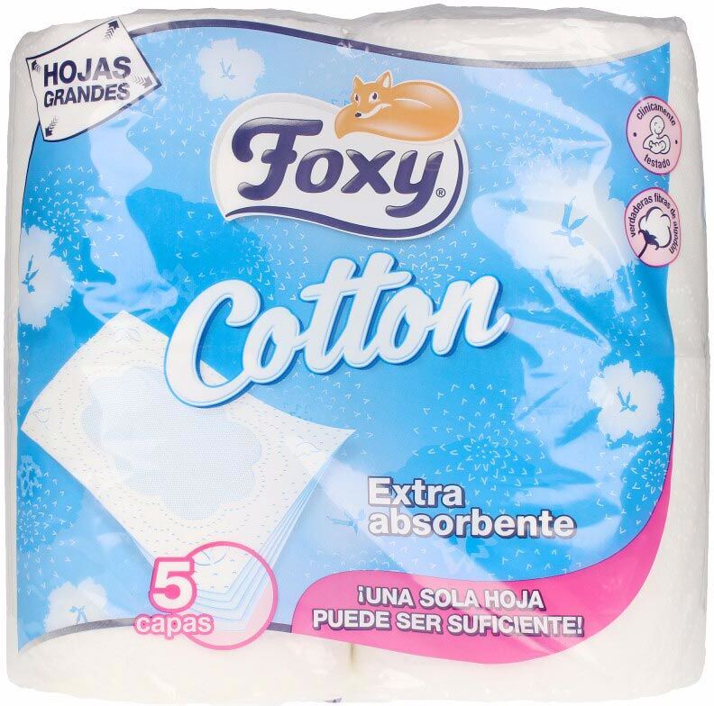 Foxy Cotton papel higiénico 5 capas 4 rollos