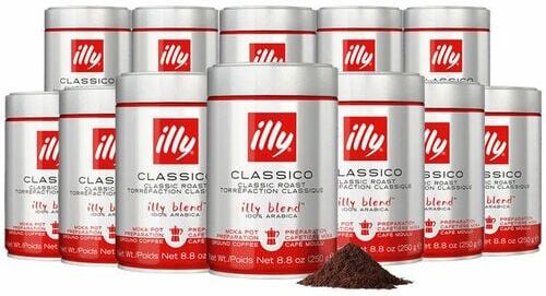 cafeIlly Illy - Espresso Moka - Gemahlener Kaffee Für Espressokocher -3 Kg - MaxiCoffee
