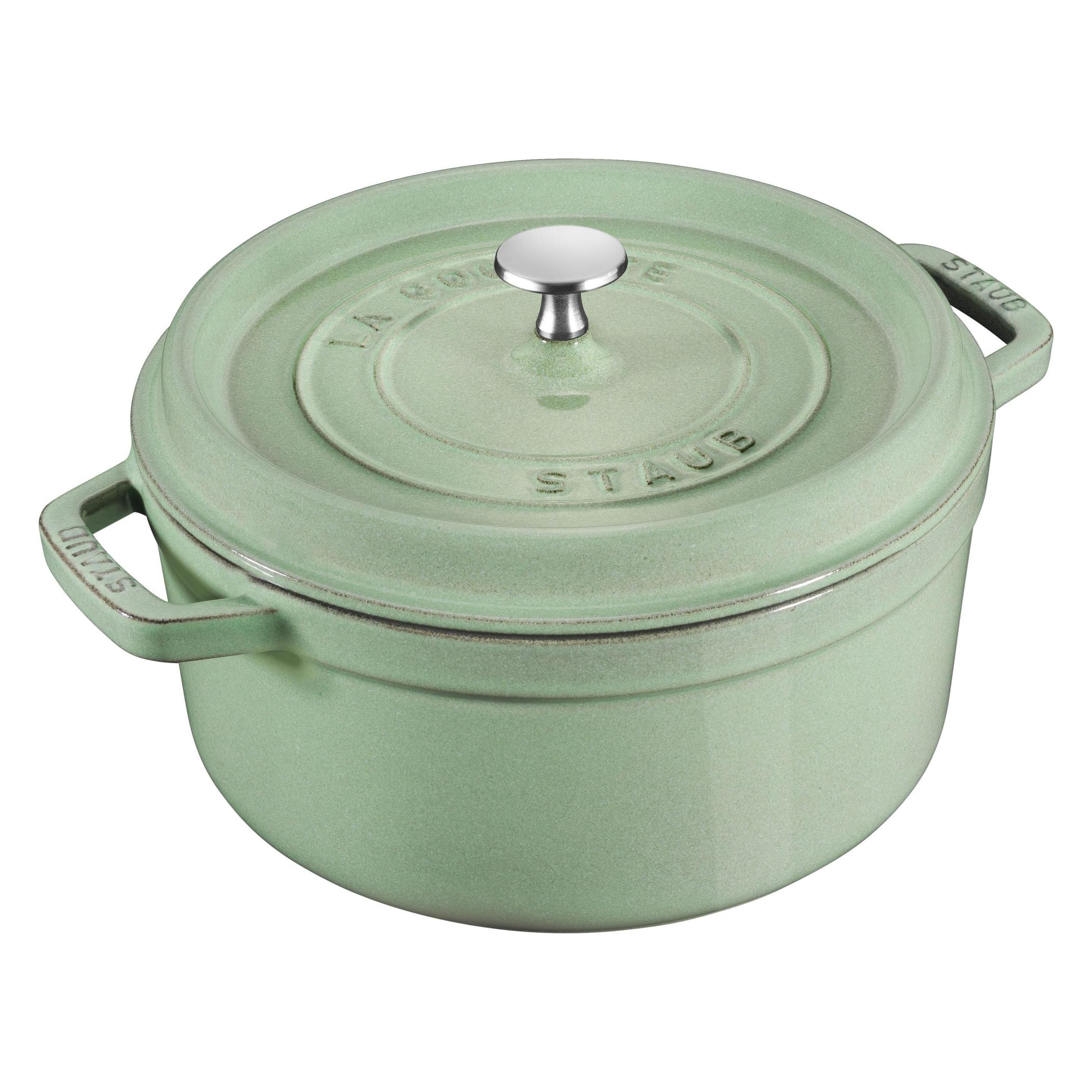 Zwilling La Cocotte Cocotte, 18 cm | Salbeigrün | rund | Gu (Bräter + Schmortopf, Gusseisen) (1009904)