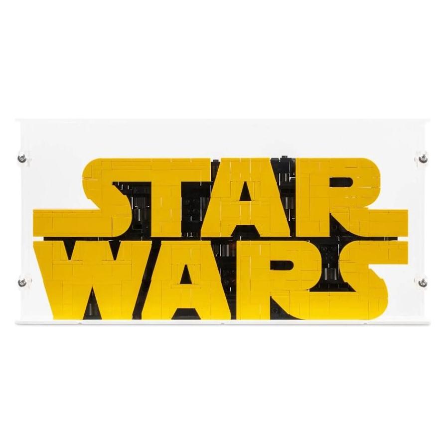 iDisplayit Acryl-Display für LEGO 75407 Star Wars Logo aus LEGO Steinen (Mit weissem Boden) (GC320516N-WHI)