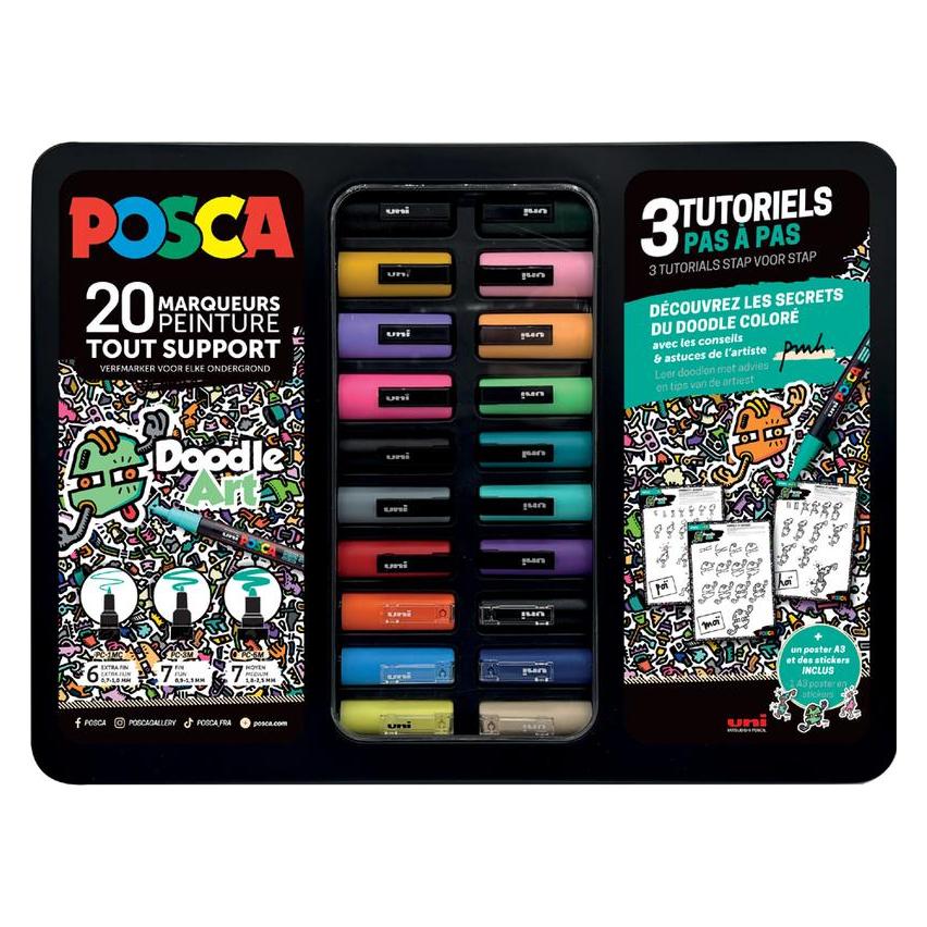 Posca Pigmentmarker "DOODLE ART" (20x) (M POSCA/20 021)