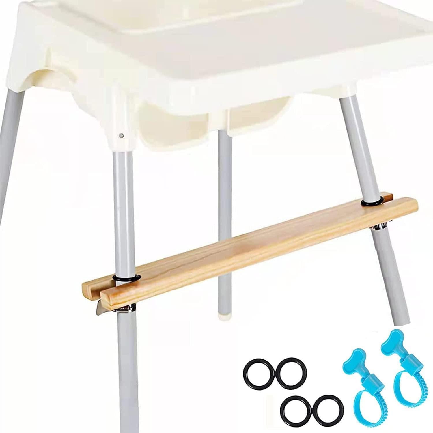 Verstelbare antislip houten voetsteun voor kinderstoelen
