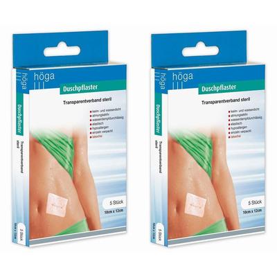 Duschpflaster 10x12 cm Transparentverband steril 2x 2x5 St Pflaster