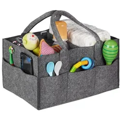 relaxdays Baby Windel Caddy Filz grau