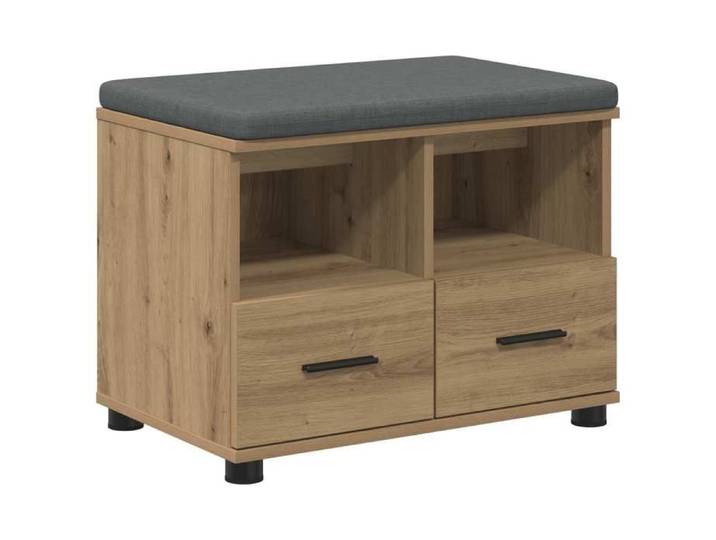 NOUVEAU Meuble d'entrée moderne - Banc à chaussures banc de couloir avec coussin - Chêne artisanal - 60x38x46cm 67929