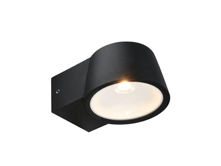 TELEFUNKEN - LED Wandleuchte Aussen mit Spritzwasser- und Staubschutz, warmweiße Lichtfarbe, 7,5 Watt, 700 Lumen, Aussenlampe, Wandlampe, LED Strahler, Außenbeleuchtung, 5,5x9,5x13 cm, Schwarz