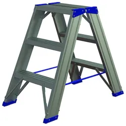 PROTEC Alu-Stufenstehleiter PASSL233 2x3 L:0,73m