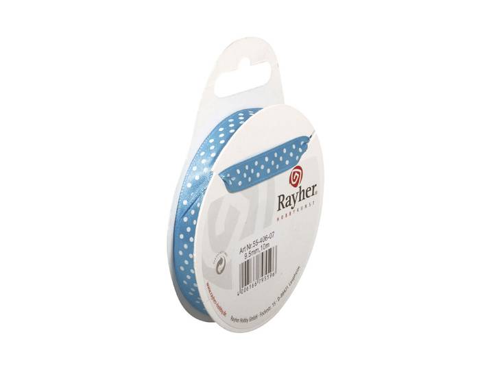 Rayher Satinband mit Punkten 10 × 1 cm