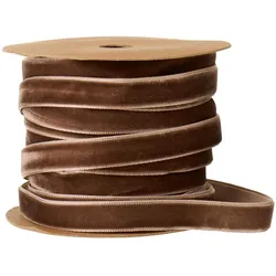 IB Laursen Veloursband auf Spule 10 m - Geschenkband, 10 m, chocolate
